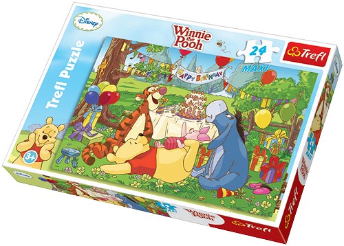 Trefl (14138) - "Winnie Pooh Geburtstag" - 24 Teile Puzzle
