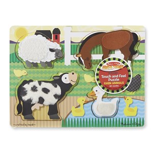 Melissa and Doug (4327) - "Farm Touch and Feel Puzzle" - 4 Teile Puzzle