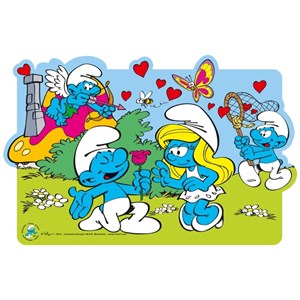 Trefl (14168) - "Maxi Pieces Recto / Verso: Courting the Smurfette" - 30 Teile Puzzle