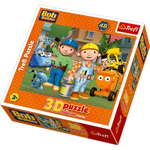 Trefl (35743) - "Bob der Baumeister beim Malen" - 48 Teile Puzzle