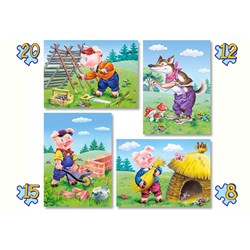 Castorland (B-04300) - "Die drei kleinen Schweinchen" - 8 12 15 20 Teile Puzzle