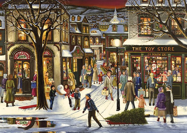 Cobble Hill (58873) - "Downtown Christmas" - 35 Teile Puzzle