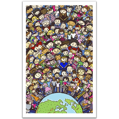 Pintoo (H1487) - "Eine Welt, eine Familie" - 1000 Teile Puzzle