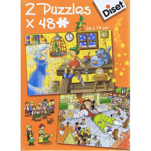 Diset (69586) - "Pinocchio and Gulliver" - 48 Teile Puzzle