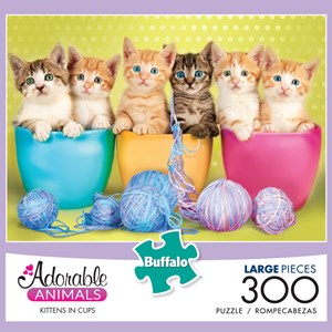Buffalo Games (2702) - "Kittens in Cups (Adorable Animals)" - 300 Teile Puzzle