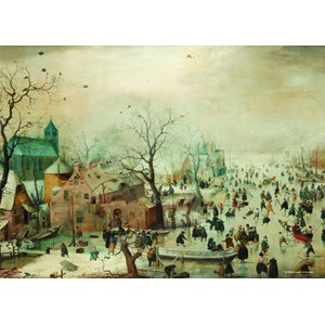 PuzzelMan (394) - Hendrick Avercamp: "Winter" - 99 Teile Puzzle