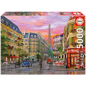 Educa (16022) - Dominic Davison: "Straße in Paris" - 5000 Teile Puzzle