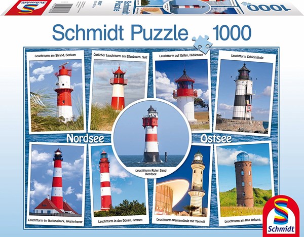 Schmidt Spiele (58187) - "The most beautiful lighthouses" - 1000 Teile Puzzle