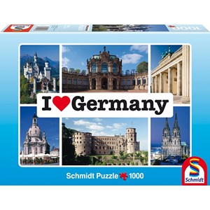 Schmidt Spiele (59280) - "I love Germany" - 1000 Teile Puzzle