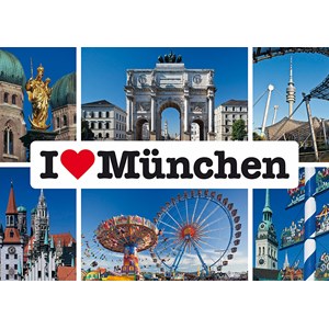 Schmidt Spiele (59284) - "I love München" - 1000 Teile Puzzle