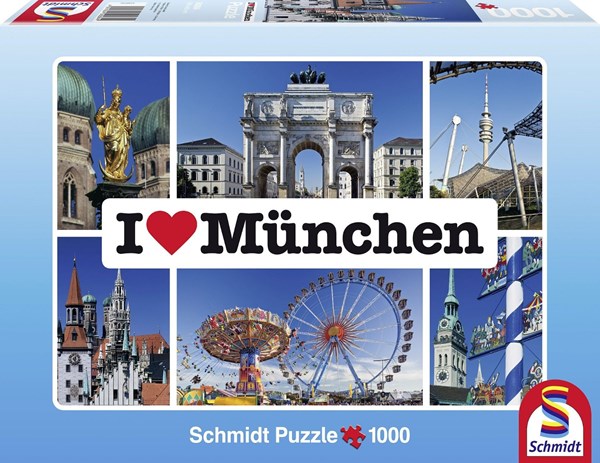 Schmidt Spiele (59284) - "I love München" - 1000 Teile Puzzle