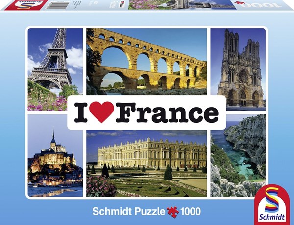 Schmidt Spiele (59282) - "I love France" - 1000 Teile Puzzle