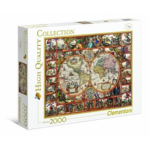Clementoni (32551) - "Map of the ancient world" - 2000 Teile Puzzle