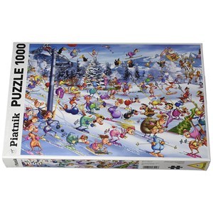 Piatnik (535147) - François Ruyer: "Christmas Skiing" - 1000 Teile Puzzle