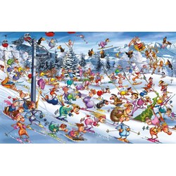 Piatnik (535147) - François Ruyer: "Christmas Skiing" - 1000 Teile Puzzle