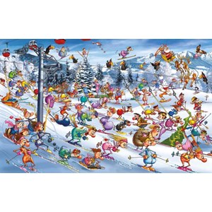 Piatnik (535147) - François Ruyer: "Christmas Skiing" - 1000 Teile Puzzle