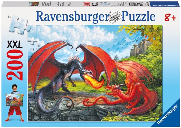 Ravensburger (12708) - "Duel of Dragons" - 200 Teile Puzzle