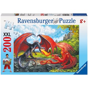 Ravensburger (12708) - "Duel of Dragons" - 200 Teile Puzzle