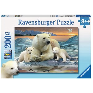 Ravensburger (12647) - "Polar Bears" - 200 Teile Puzzle