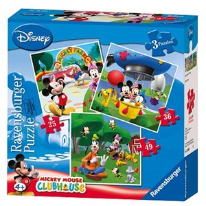 Ravensburger (07088) - "Mickey und seine Freunde, Mickey Mouse Clubhaus" - 25 36 49 Teile Puzzle