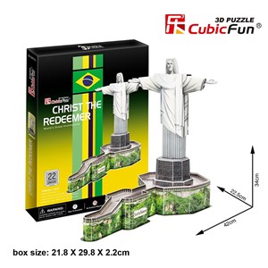 Cubic Fun (C187H) - "Christ The Redeemer, Brazil" - 22 Teile Puzzle
