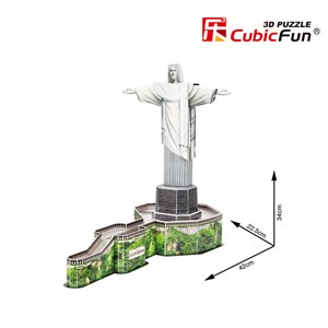 Cubic Fun (C187H) - "Christ The Redeemer, Brazil" - 22 Teile Puzzle