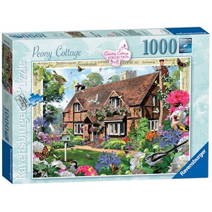 Ravensburger (19413) - "Peony Cottage" - 1000 Teile Puzzle