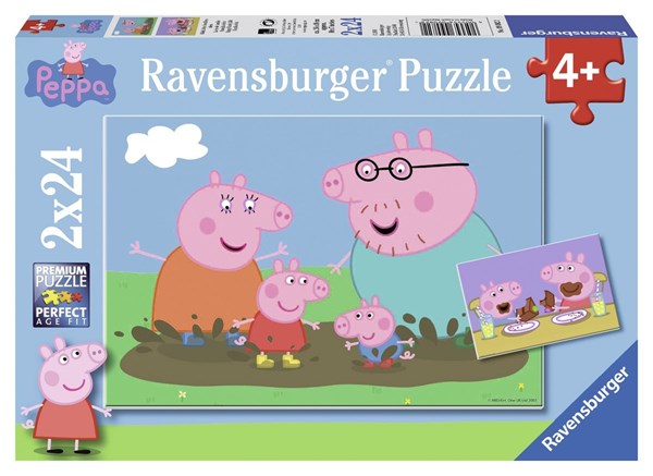 Ravensburger (09082) - "Peppa Pig, Glückliches Familienleben" - 24 Teile Puzzle