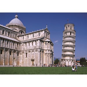 Jumbo (18535) - "Blick auf den Schiefen Turm von Pisa" - 500 Teile Puzzle
