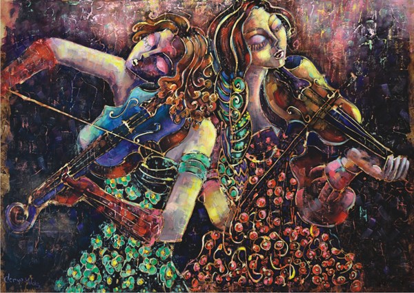 Anatolian (PER4535) - "Zwei Geigerinnen" - 1500 Teile Puzzle