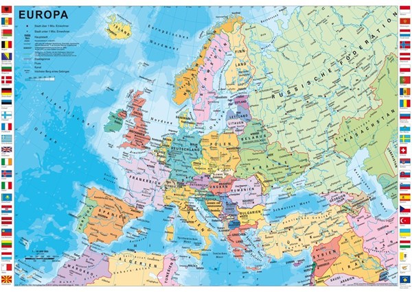 Schmidt Spiele (58203) - "Countries of Europe German" - 1000 Teile Puzzle