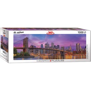 Eurographics (6010-5301) - "360° Blick auf die Brooklyn Bridge" - 1000 Teile Puzzle
