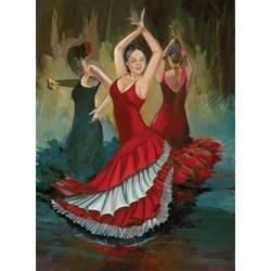 Art Puzzle (4400) - "Frauen tanzen Flamenco" - 1000 Teile Puzzle