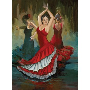 Art Puzzle (4400) - "Frauen tanzen Flamenco" - 1000 Teile Puzzle
