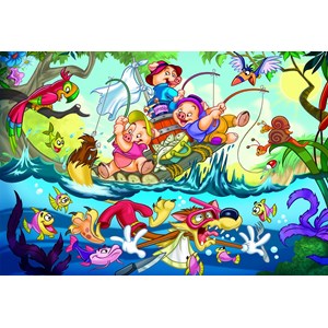 Eurographics (6035-0423) - "Die drei kleinen Schweinchen" - 35 Teile Puzzle