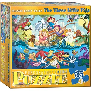 Eurographics (6035-0423) - "Die drei kleinen Schweinchen" - 35 Teile Puzzle