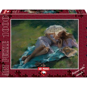 Art Puzzle (4429) - "Mittags auf der Wiese" - 1000 Teile Puzzle