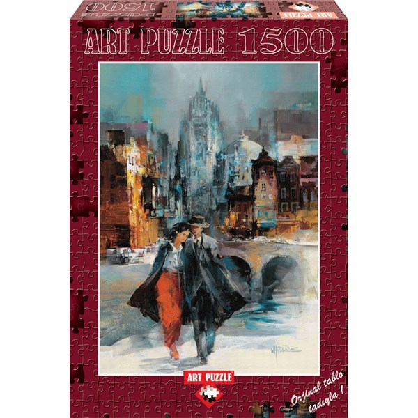 Art Puzzle (4604) - Willem Haenraets: "Spaziergang am Fluss" - 1500 Teile Puzzle