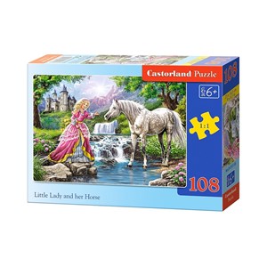 Castorland (B-010158) - "Kleine Prinzessin mit ihrem Pferd" - 108 Teile Puzzle