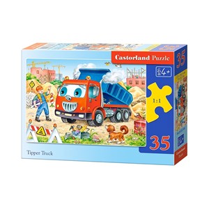 Castorland (B-035144) - "Roter Laster mit lustigem Gesicht" - 35 Teile Puzzle