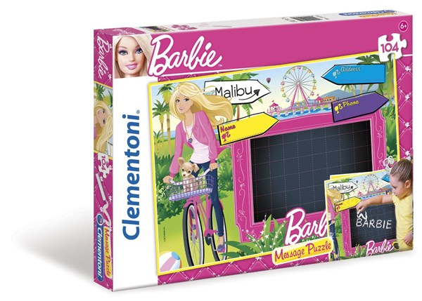 Clementoni (20230) - "Message-Puzzle Barbie" - 104 Teile Puzzle