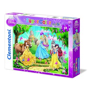 Clementoni (24447) - "Prinzessinen und ihre Pferde" - 24 Teile Puzzle