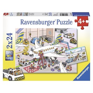 Ravensburger (09088) - "Around The Airplane" - 24 Teile Puzzle
