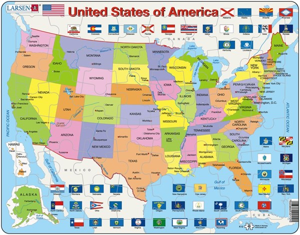 Larsen (K12) - "United States of America" - 48 Teile Puzzle