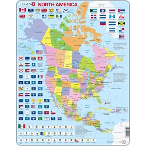 Larsen (K17-GB) - "North America" - 70 Teile Puzzle