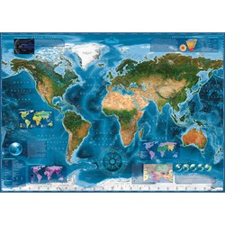 Heye (29797) - Rajko Zigic: "Satelliten, Karte der Welt" - 2000 Teile Puzzle