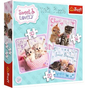 Trefl (34809) - "Katzen" - 20 36 50 Teile Puzzle