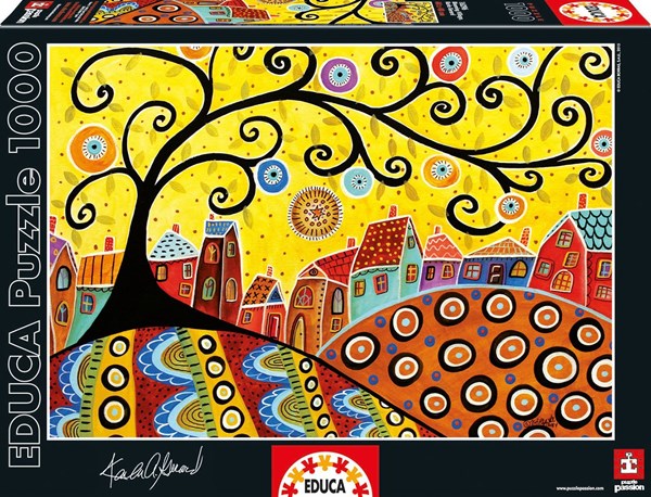 Educa (16296) - Karla Gerard: "Blooming Village" - 1000 Teile Puzzle