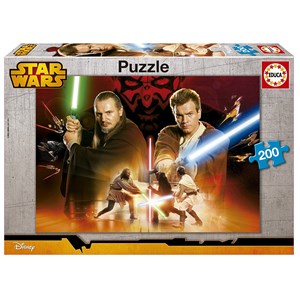 Educa (16165) - "Star Wars - Obi Wan und Qui-gon ginn" - 200 Teile Puzzle