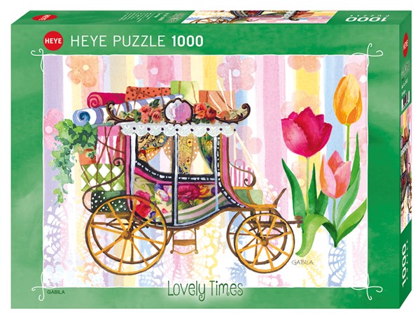 Heye (29780) - Gabila Rissone: "Blumige Kutsche" - 1000 Teile Puzzle